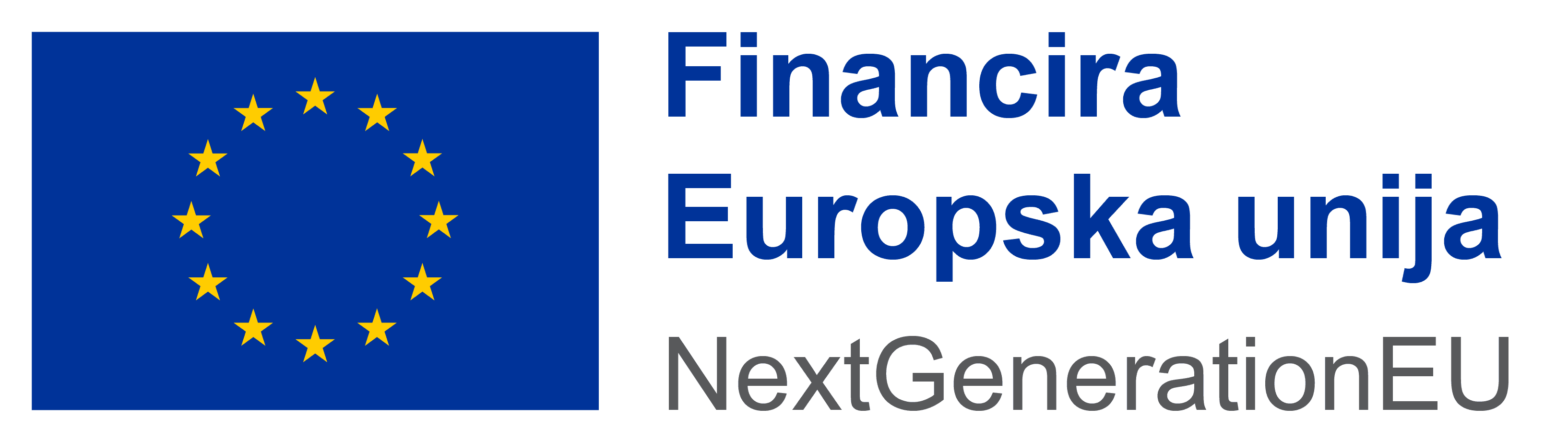 Amblem Europske unije s tekstom Financira Europska unija – NextGenerationEU